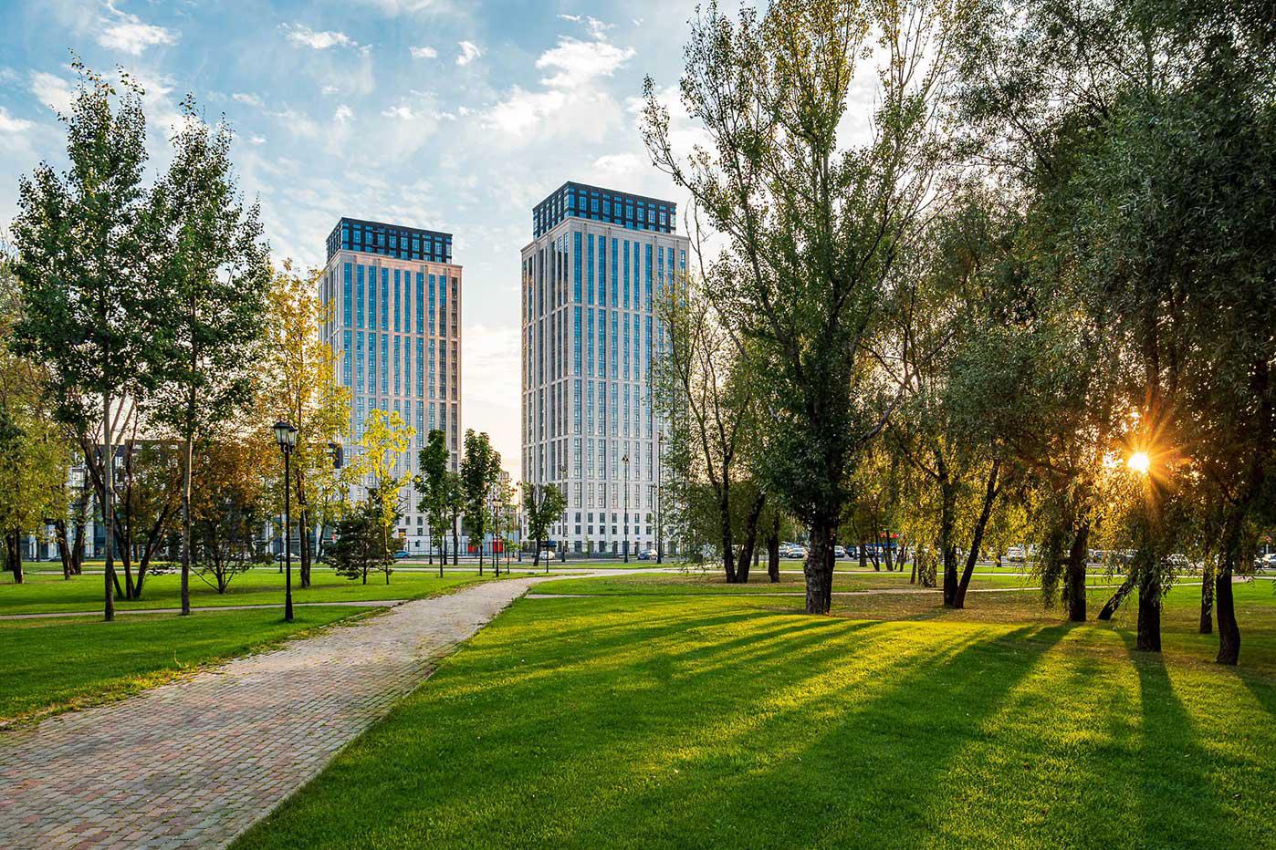 44 га парков в окружении