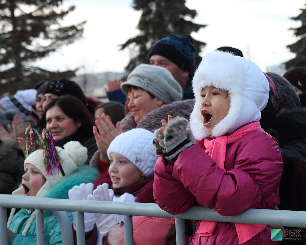 Открытие главной городской елки в парке Миллениум в Казани.