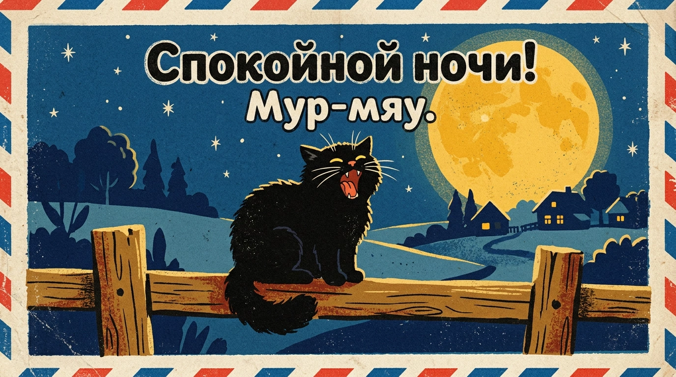 Открытки «Спокойной ночи!» для родных и любимых: 25 уютных картинок
