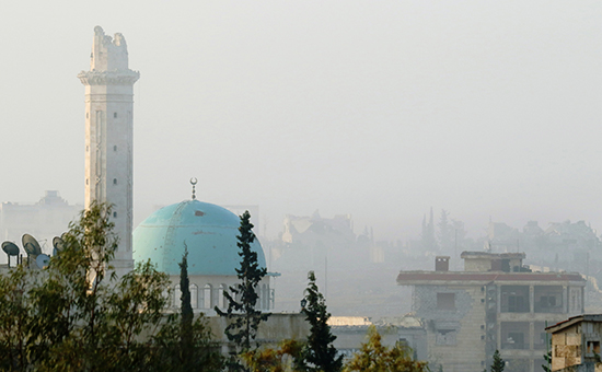 Вид на&nbsp;сирийский город Алеппо. 29 октября 2016 года


