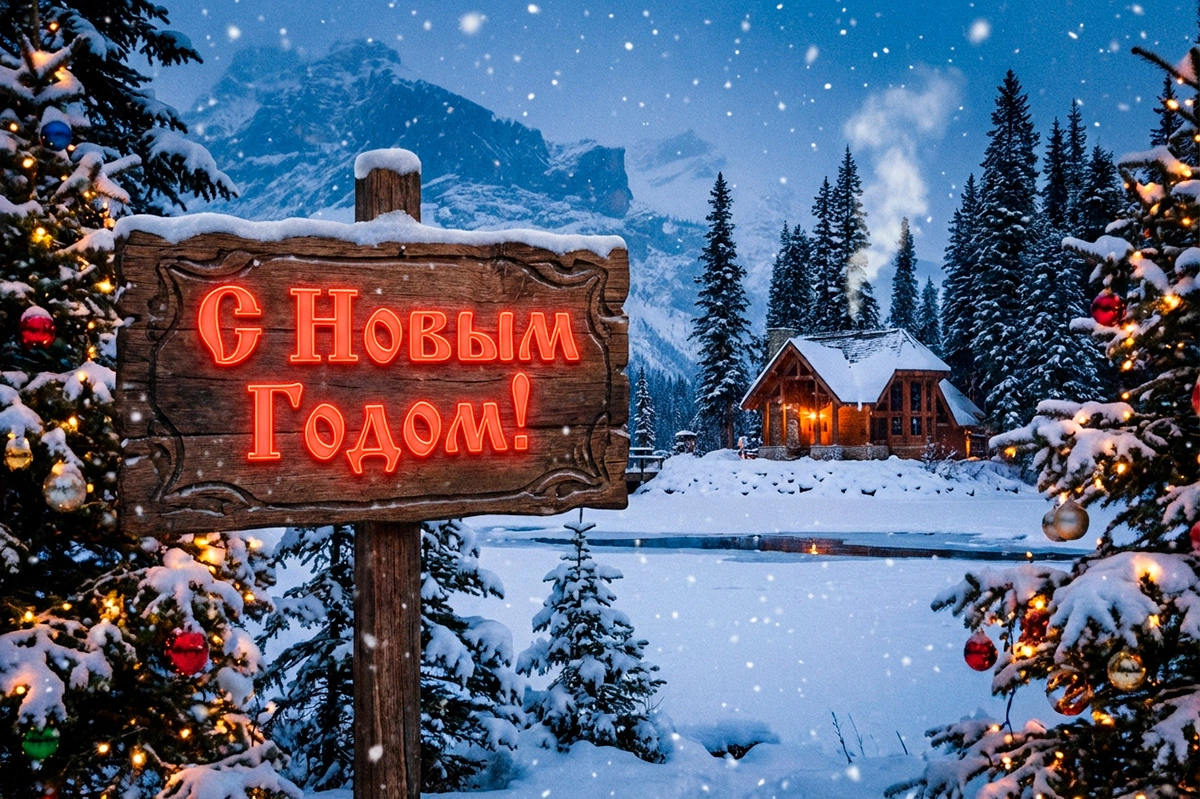Красивая надпись «С Новым годом!»: 10 несложных и оригинальных вариантов