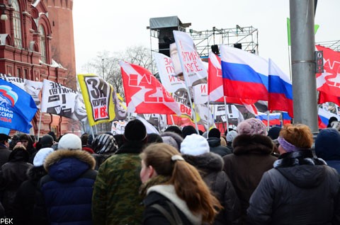 Митинг в поддержку В. Путина на Манежке