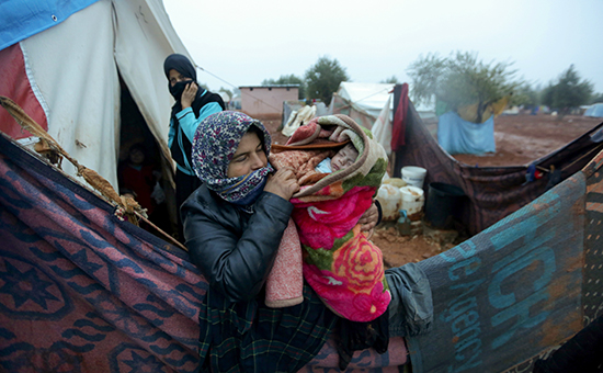 В лагере беженцев&nbsp;недалеко от сирийско-турецкой границы. 26 декабря 2016 года


