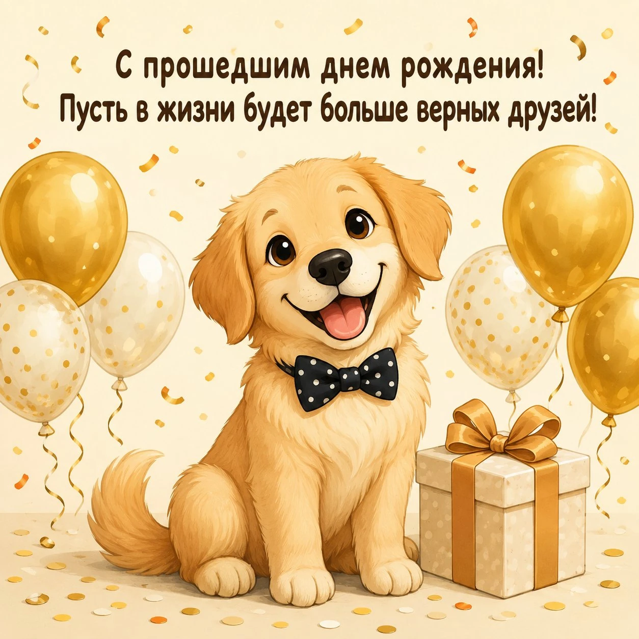Милая открытка с прошедшим днем рождения мужчине
