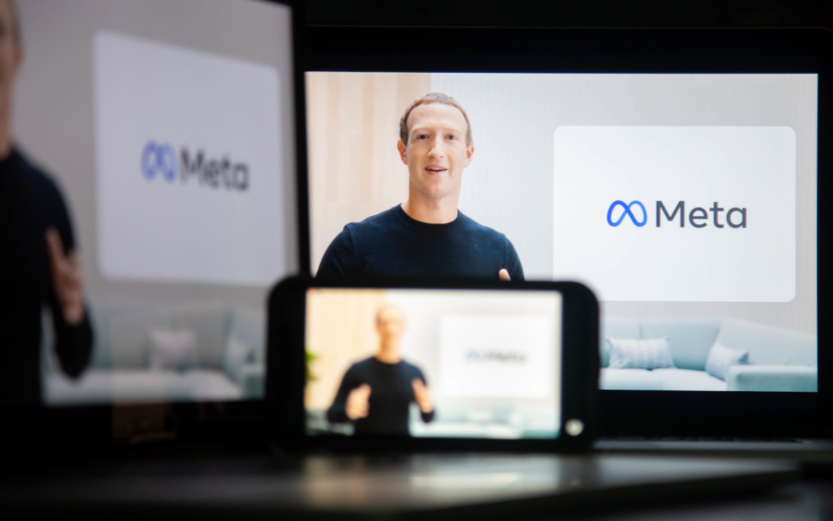Главный исполнительный директор Facebook Марк Цукерберг на виртуальном мероприятии Facebook Connect, на котором компания объявила о ребрендинге в октябре 2021 года
