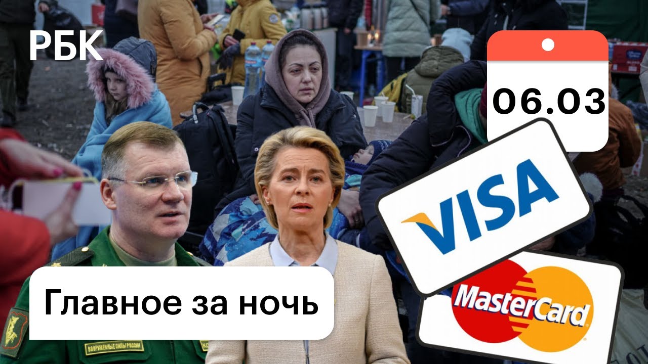 Visa и Mastercard уходят из России /Арест самолёта /ЕС без газа из России