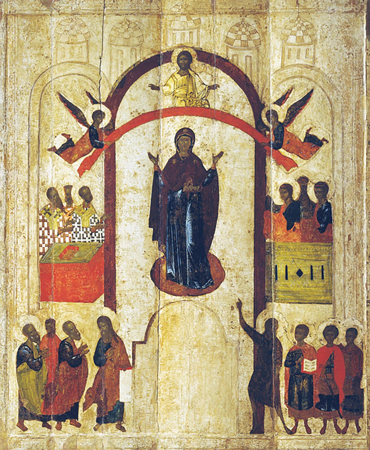 <p>Покров Богоматери из Зверина монастыря (около 1399)</p>
