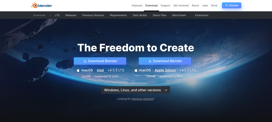 Интерфейс Blender