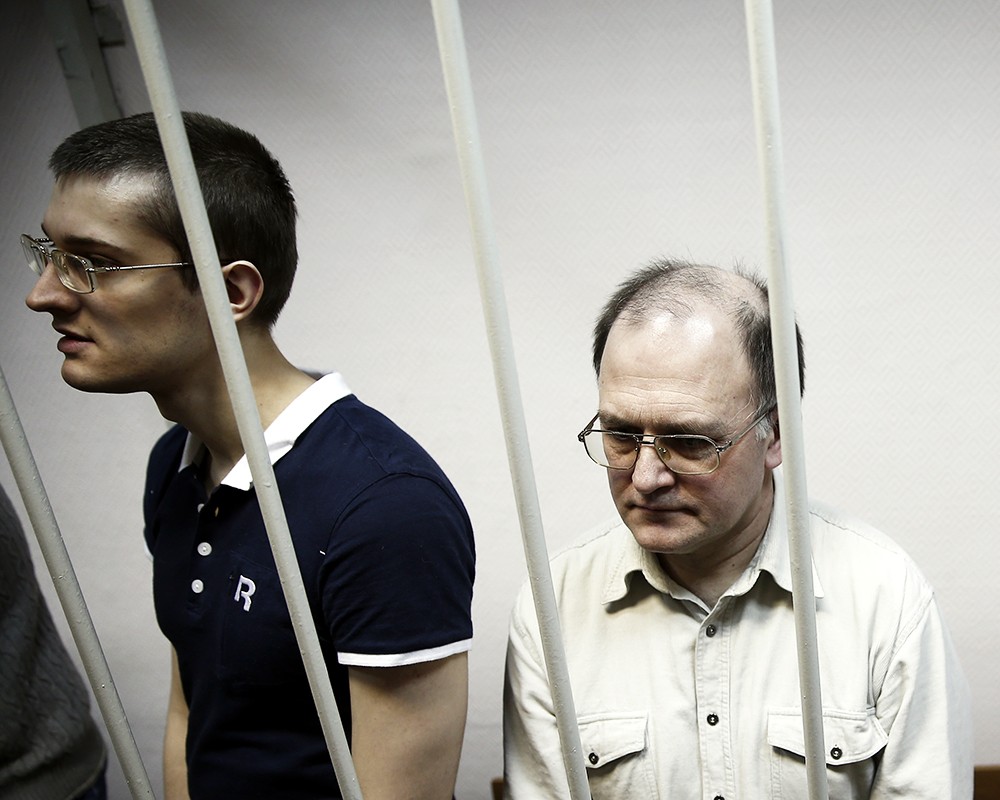 Ярослав Белоусов и Сергей Кривов (слева направо), осужденные по "болотному делу"
