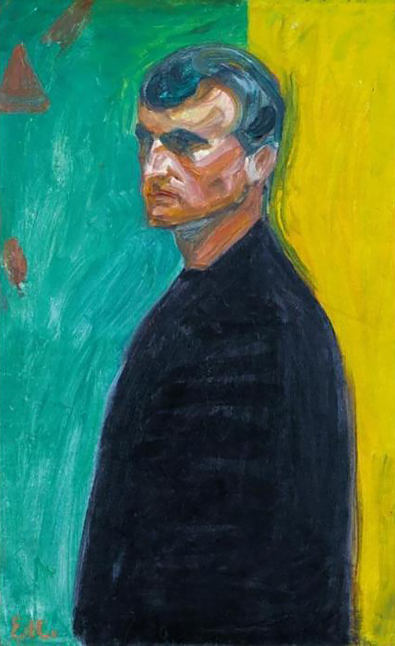 Фото: widewalls.ch/originals/edvard-munch-self-portrait-against-two-coloured-background/