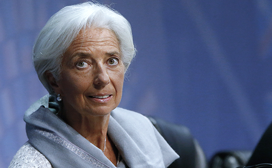 Директор МВФ Кристин Лагард на открытии саммита МВФ и Всемирного банка в Вашингтоне 10 октября 2014 г.