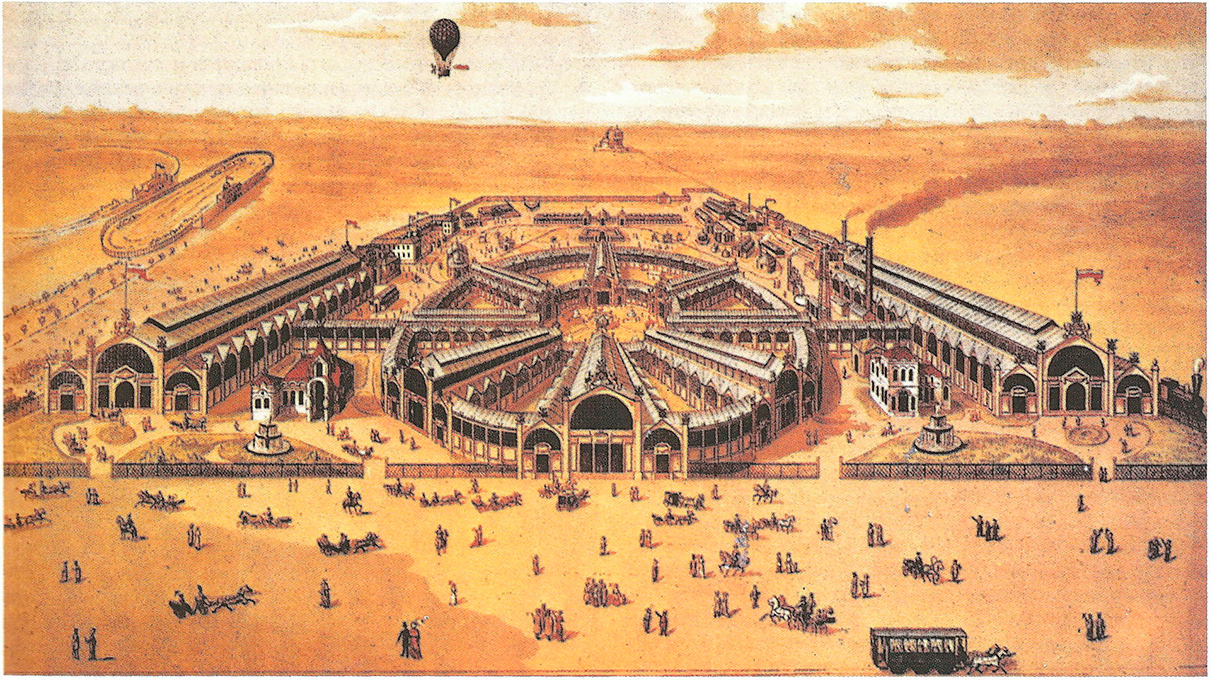 Всероссийская художественно-промышленная выставка 1882 года в Москве на Ходынском поле. Литография