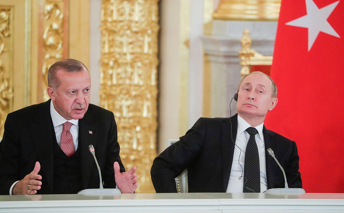 Реджеп Тайип Эрдоган и Владимир Путин (слева направо)