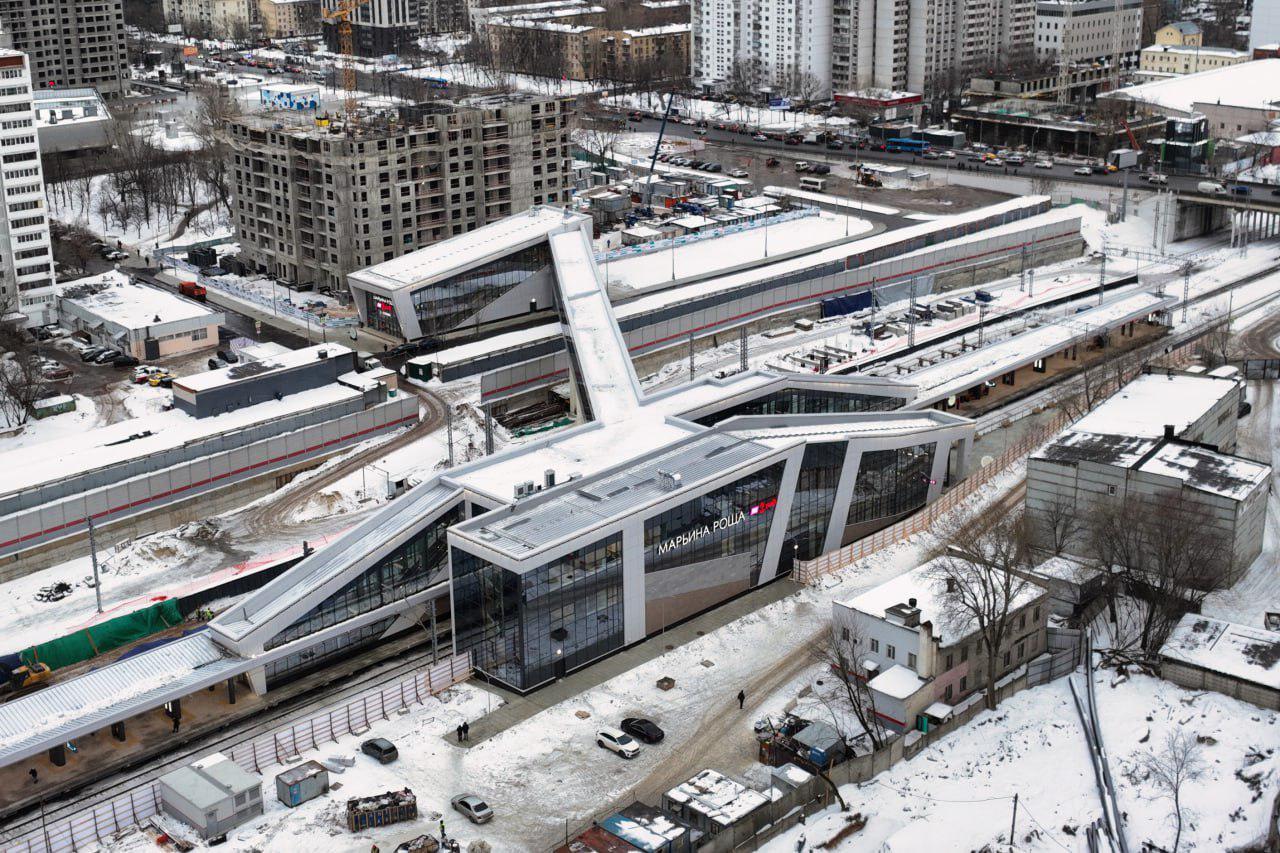 В Москве открылся новый пригородный вокзал &laquo;Марьина Роща&raquo; МЦД-2, который войдет в один из крупнейших транспортно-пересадочных узлов (ТПУ) Москвы&nbsp;