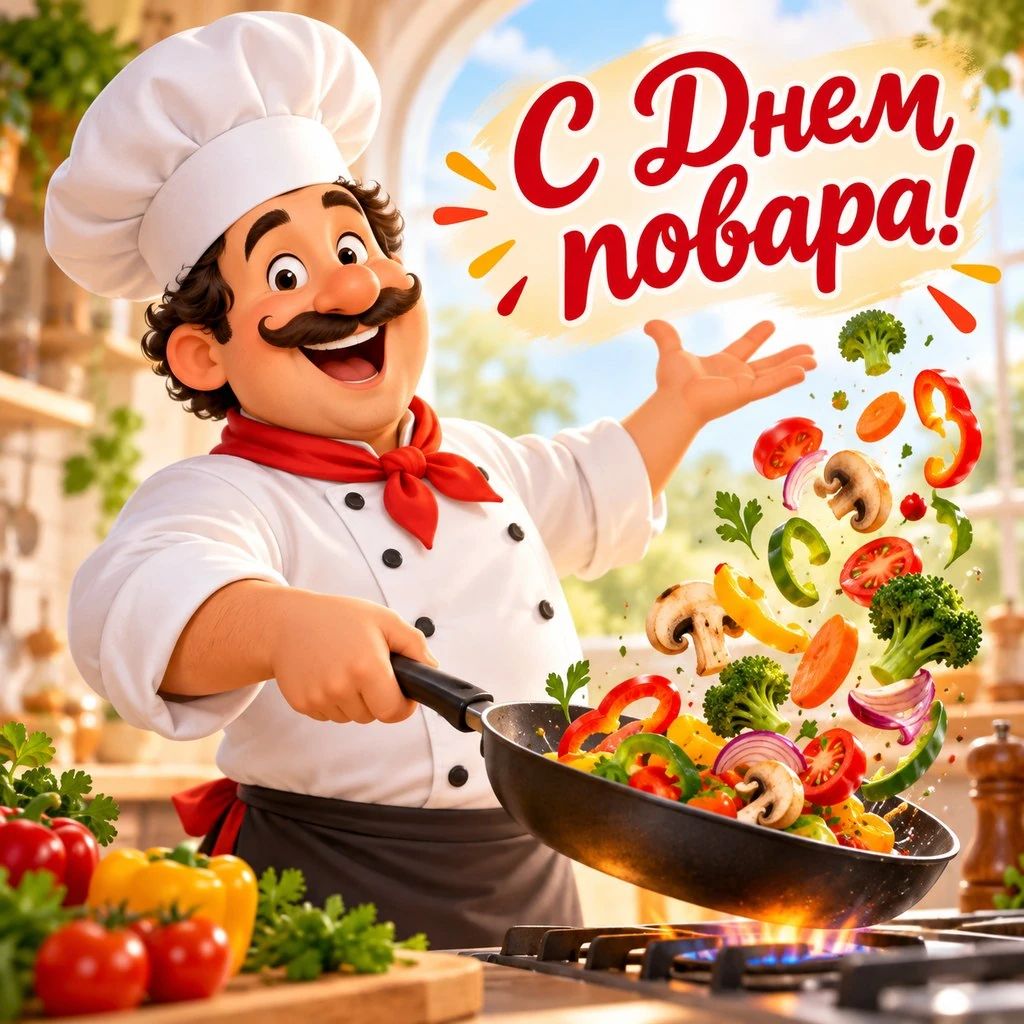 Поздравительная открытка ко Дню повара
