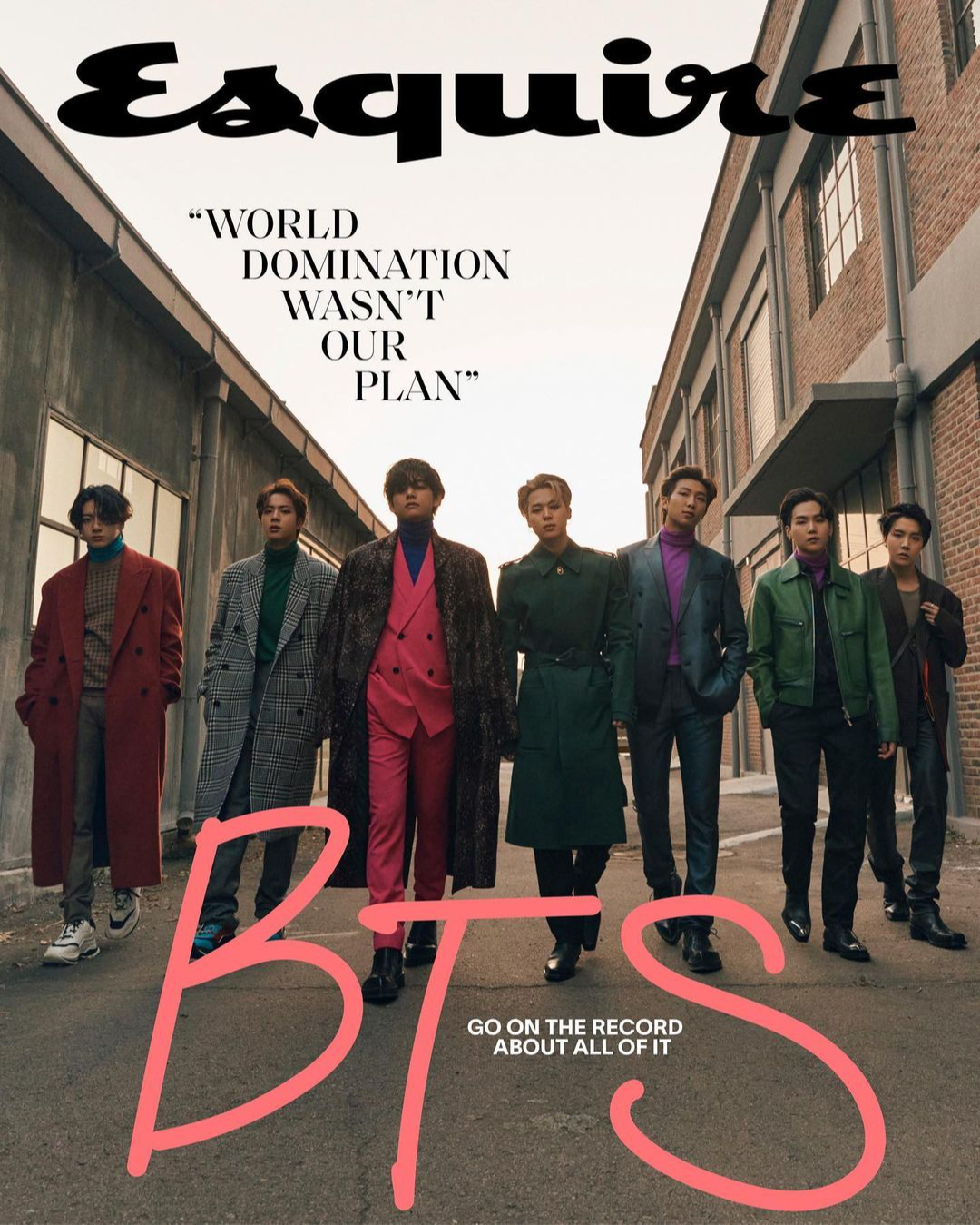 Группа BTS в Berluti и Givenchy на обложке американского Esquire, декабрь 2020
