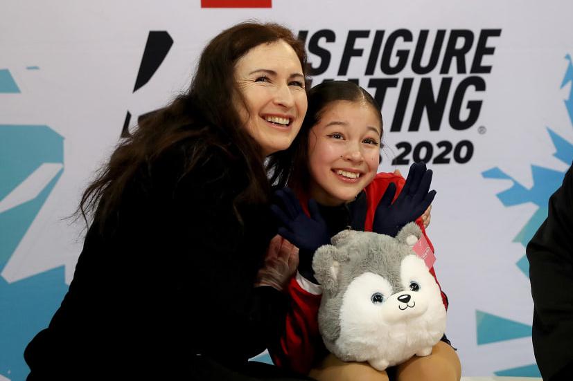 Алиса Лью с тренером Лаурой Липецки