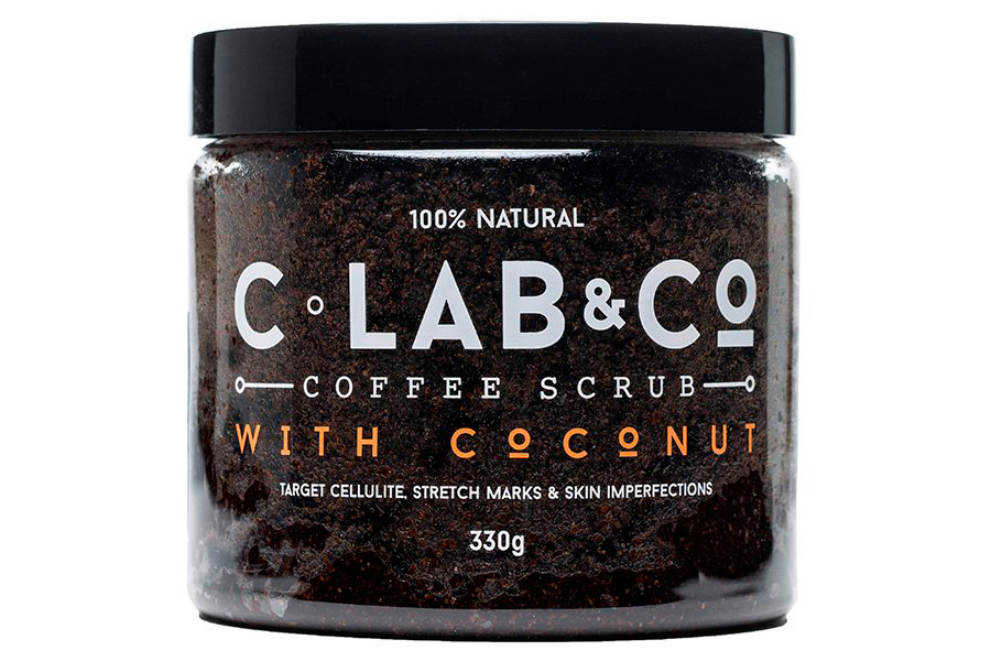 Скраб по уходу за внутренней поверхностью бедра C Lab &amp; Co Coffee &amp; Coconut Scrub на основе микрочастиц кофе сорта &laquo;Арабика&raquo;, кокоса, миндального и апельсиновых масел, витамина Е и морской соли