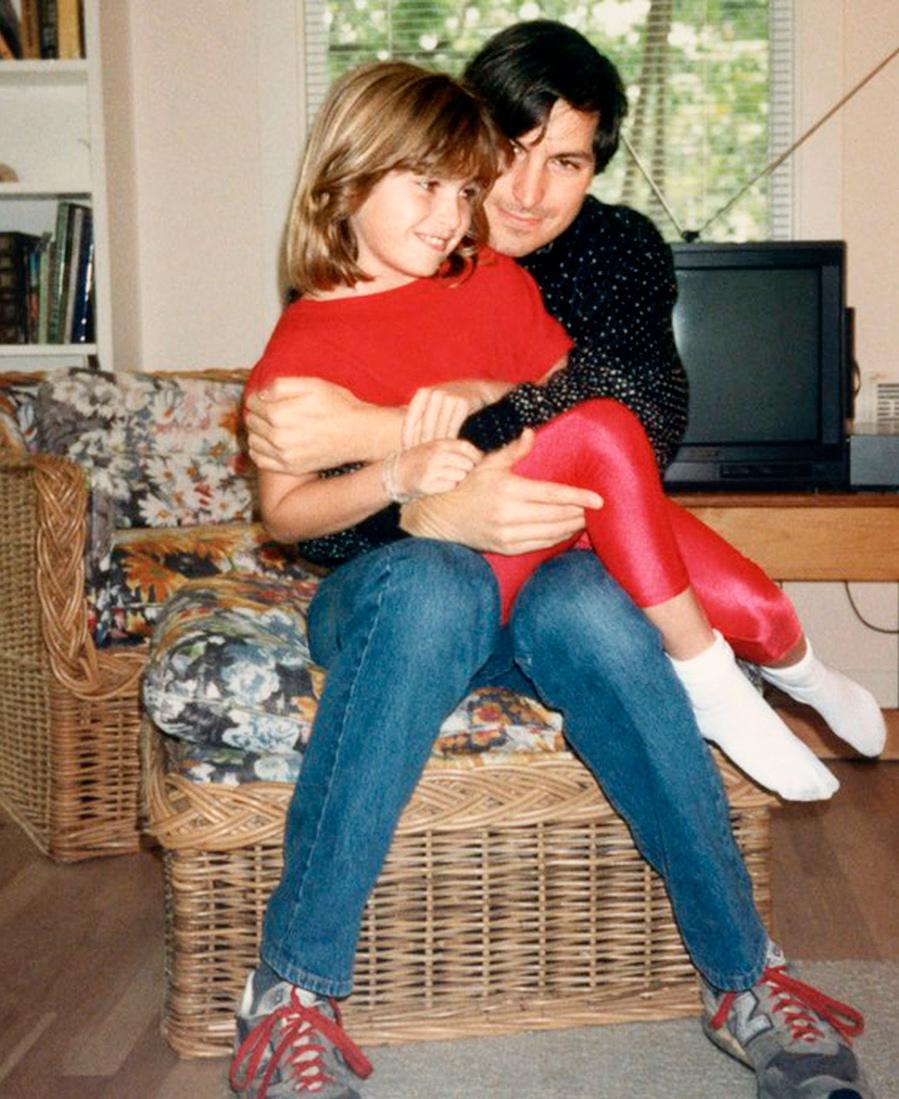 Стив Джобс с дочерью Лизой, 1980-е годы