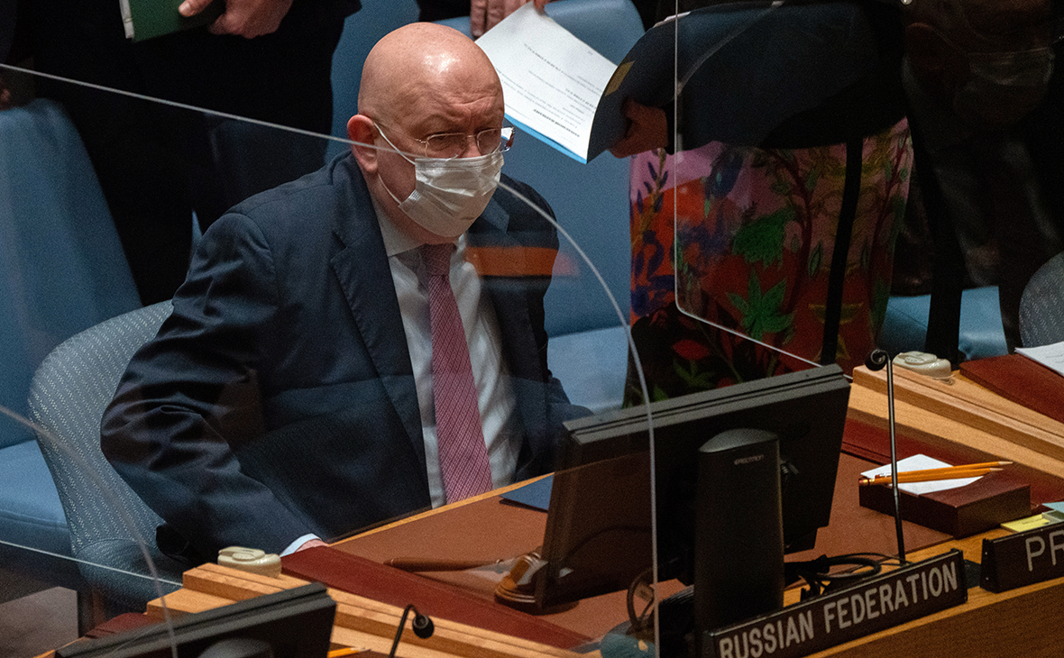 Василий Небензя на заседании Совета Безопасности ООН