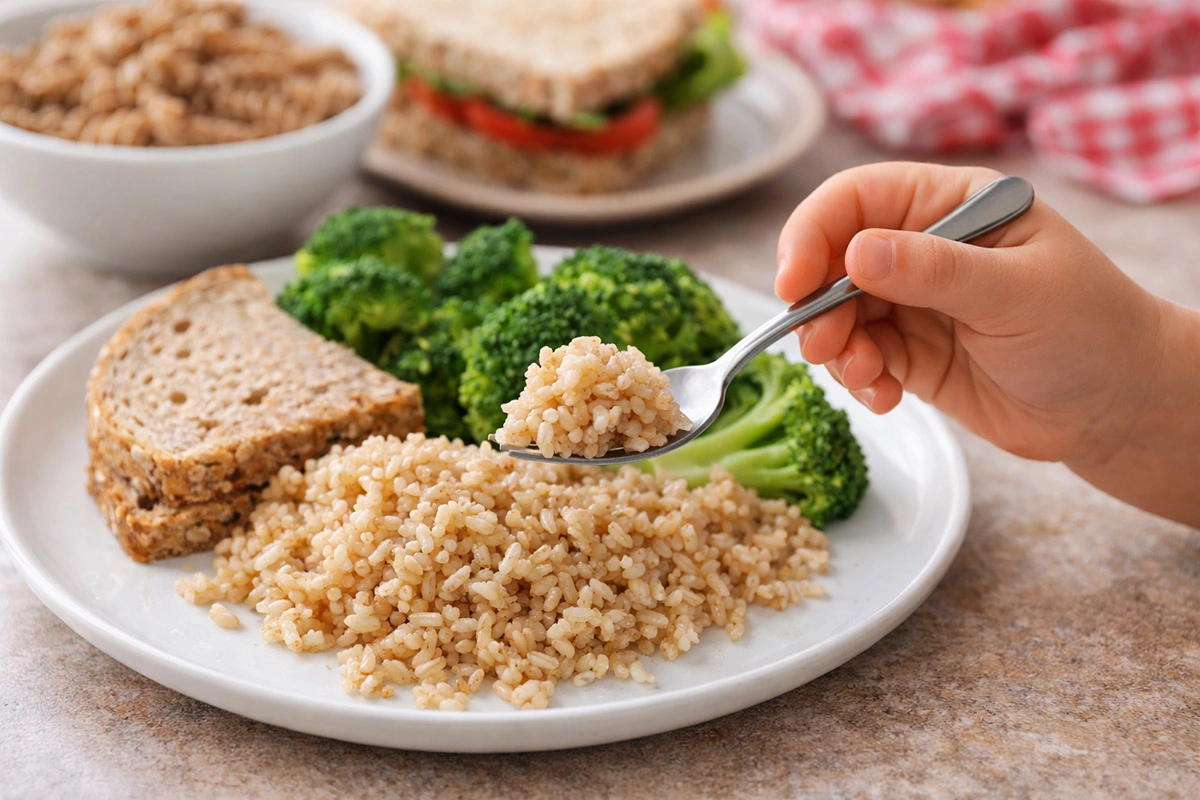 Оптимальный выбор — сложные углеводы (цельнозерновые продукты), которые обеспечивают стабильный уровень сахара в крови без резких скачков