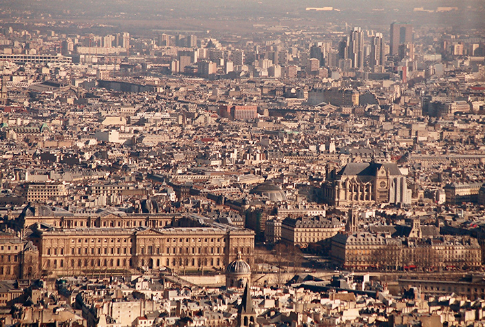 Панорама Парижа. Вид с башни Монпарнас
