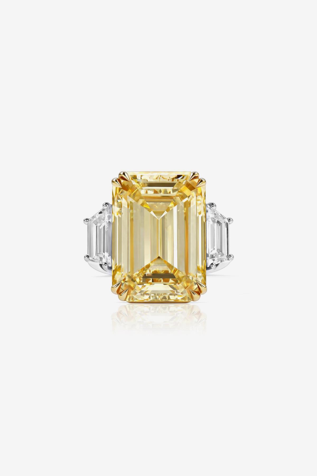 Кольцо с желтым бриллиантом 18,02 карата, Parure Atelier