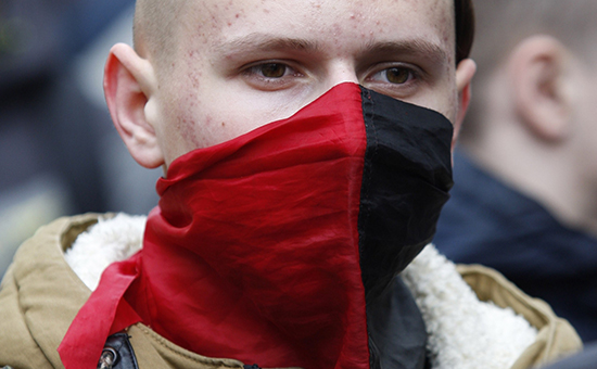 Активист «Правого сектора» в Киеве. Архивное фото