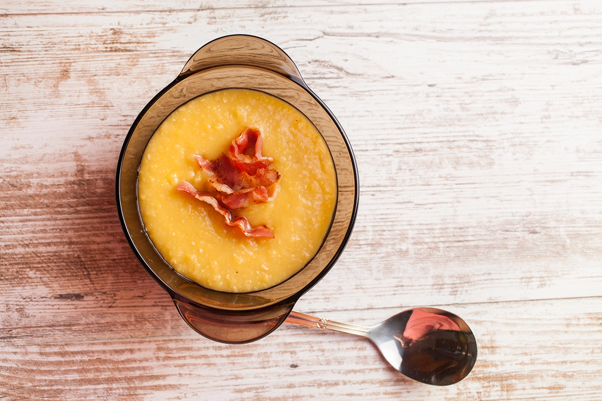 Гороховая каша по-английски — вареная крупа с копченостями и зажаркой