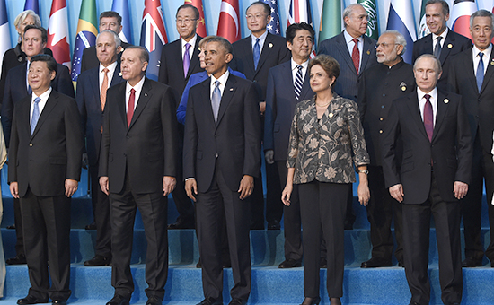 Официальное фотографирование на&nbsp;саммите G20 в&nbsp;Анталье
