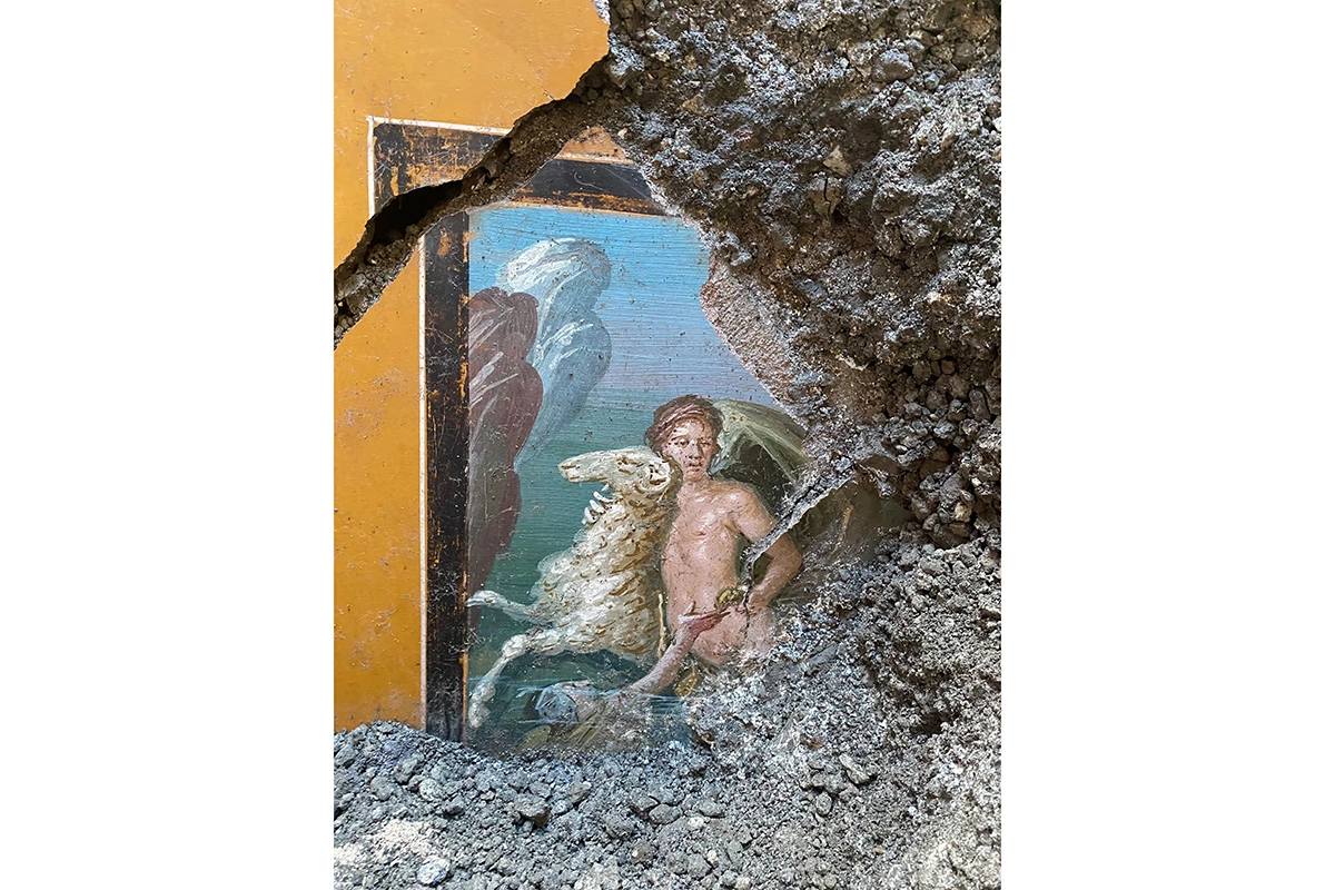 <p>Фреска, найденная в древнеримском городе Помпеи</p>
