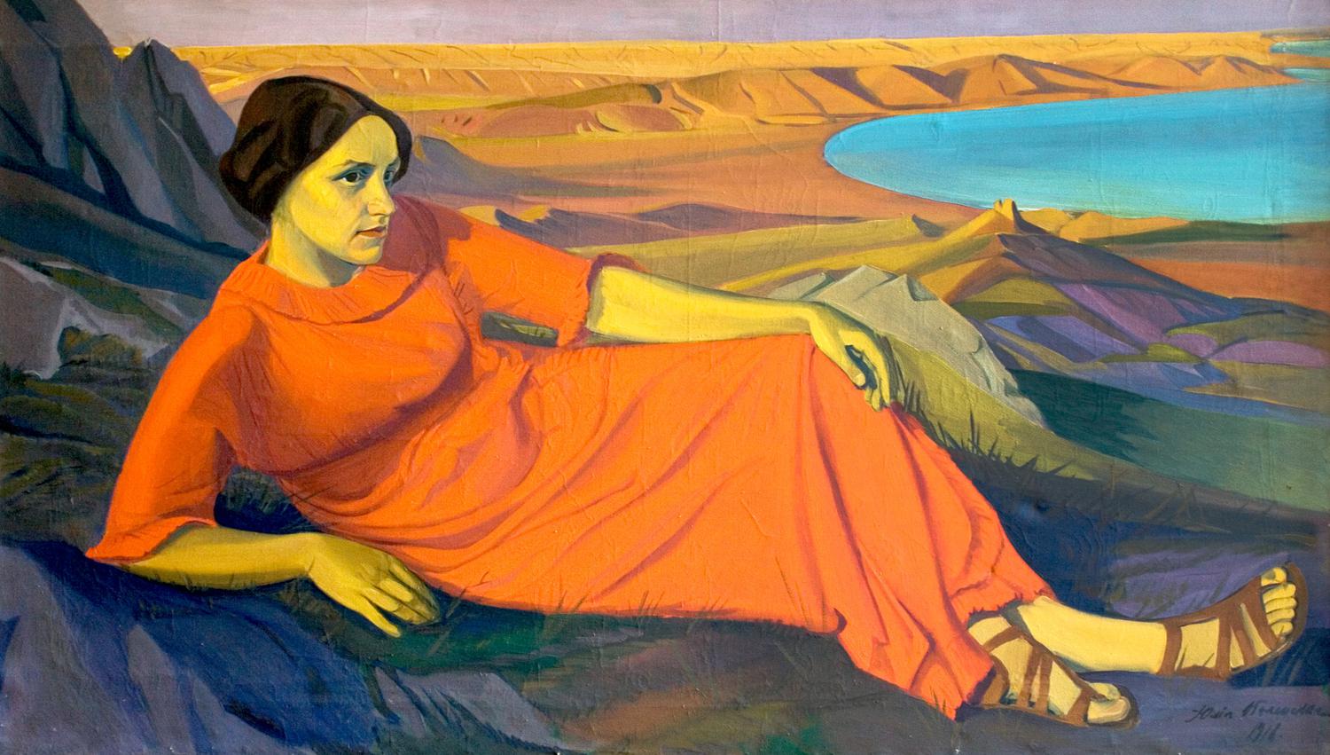 Юлия Оболенская. Автопортрет,&nbsp;1918. Астраханская государственная картинная галерея им. П.М. Догадина