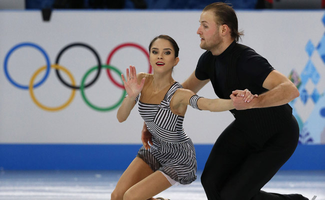 Вера Базарова в паре с Юрием Ларионовым на Олимпиаде в Сочи