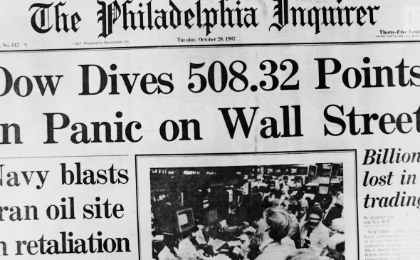Скриншот ролика Black Monday crash — 30 years on с YouTube-канала Financial Times