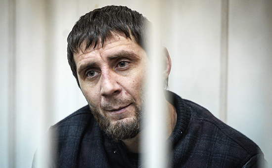 Подозреваемый в убийстве политика Бориса Немцова Заур Дадаев на заседании Басманного суда в городе Москве