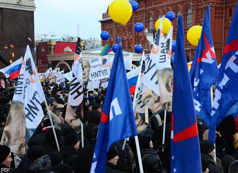 Митинг в поддержку В. Путина на Манежке