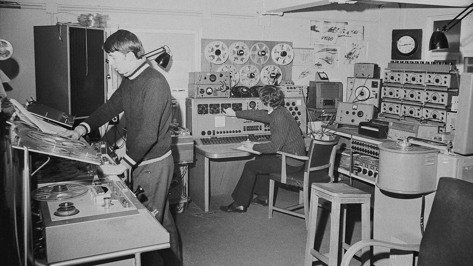 <p>Работа студии звукозаписи Maida Vale Studios.&nbsp;1969 год</p>