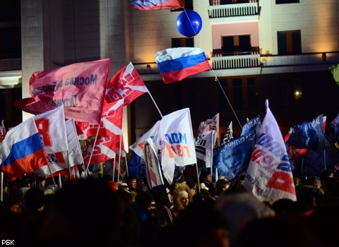 Митинг в поддержку В. Путина на Манежке