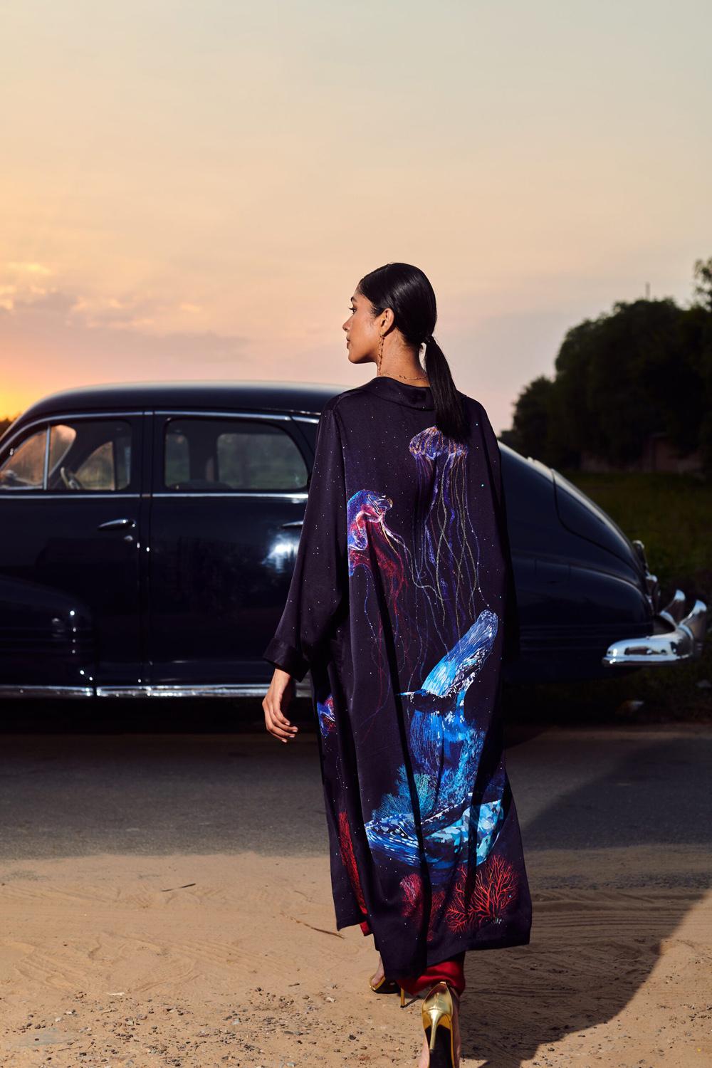 Костюмы и платья-халаты из натурального шелка с авторскими принтами,&nbsp;Sage Journey