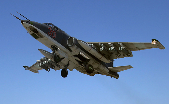 Российский штурмовик Су-25СМ в Сирии