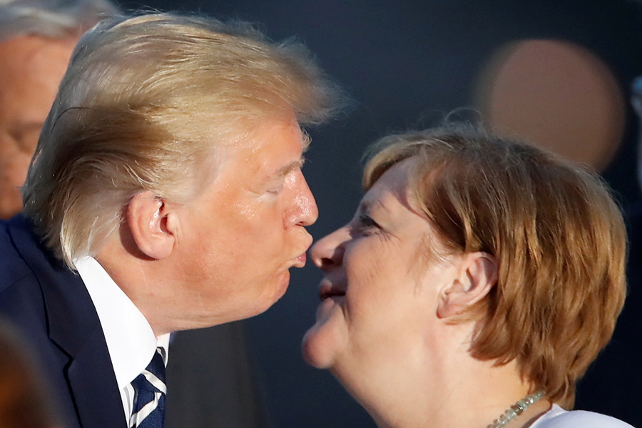 Президент США Дональд Трамп и Ангела Меркель​
