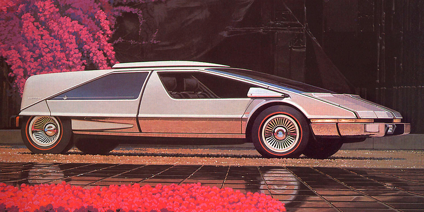 Этот скетч, сделанный Сидом Мидом в 1975 г., называется &laquo;Концепт японской машины&raquo;. И действительно, подданные императора в будущем выпустили немало похожих автомобилей. Даже относительно современная Honda Insight силуэтом кузова отдаленно похожа на него.