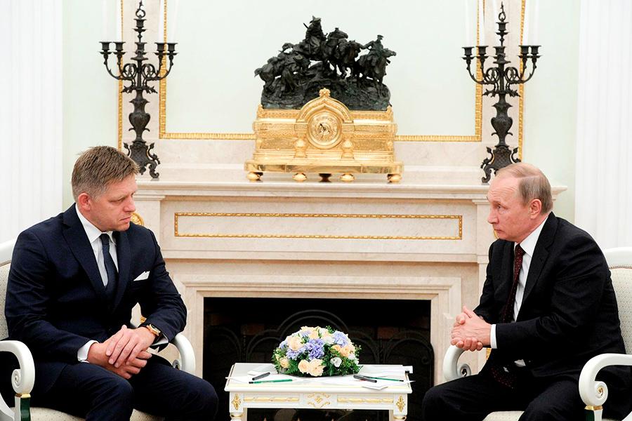 Владимир Путин и Роберт Фицо, 2016 год
