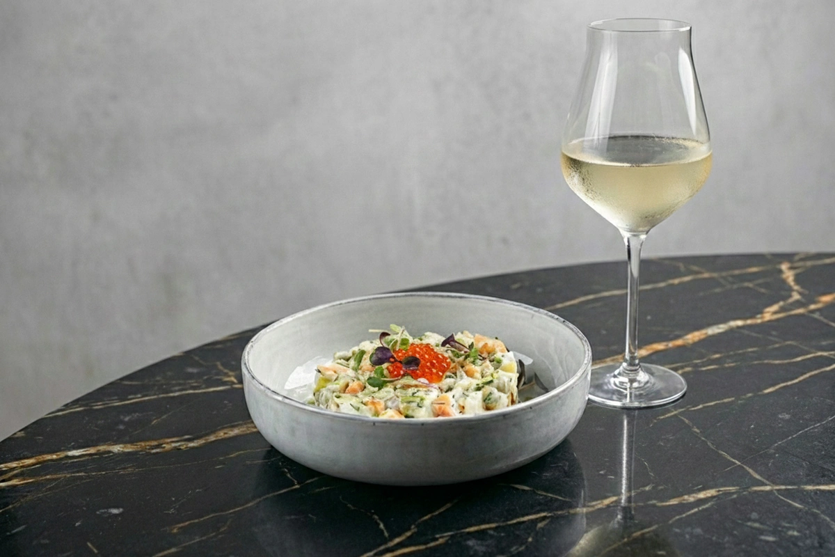 Как подобрать вино к салату оливье