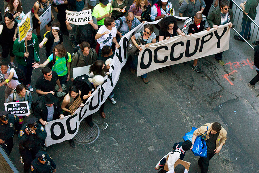 Участники движения Occupy Wall Street