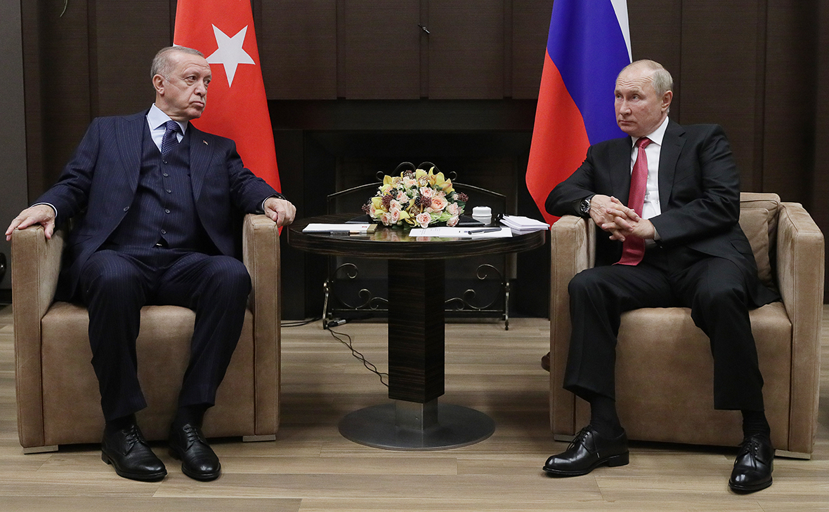 Владимир Путин и Реджеп Тайип Эрдоган (справа налево)&nbsp;