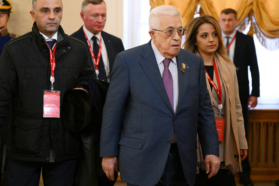 Auch der palästinensische Präsident Mahmud Abbas kam zur Parade zu Ehren des 75. Jahrestages des Sieges nach Moskau.