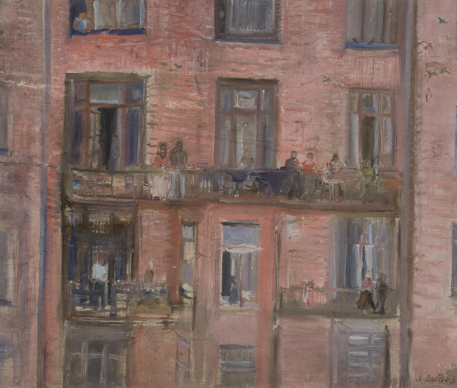 Александр Лабас. «Дом на Мясницкой улице», 1934. Саратовский государственный художественный музей имени А.Н. Радищева