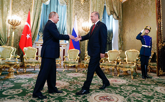 Владимир Путин и&nbsp;Реджеп Тайип Эрдоган (слева направо)
