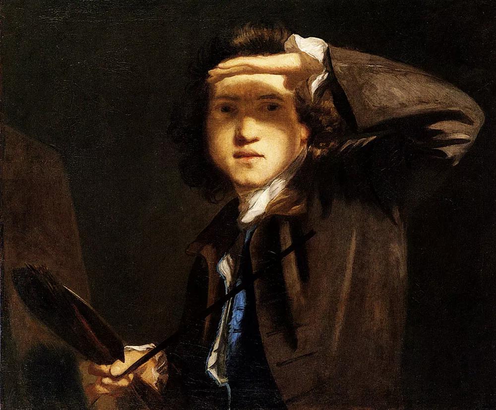 Джошуа Рейнолдс, автопортрет (&laquo;Джошуа Рейнолдс, заслоняющий глаза от солнца&raquo;). 1747&ndash;1749. Национальная портретная галерея, Лондон